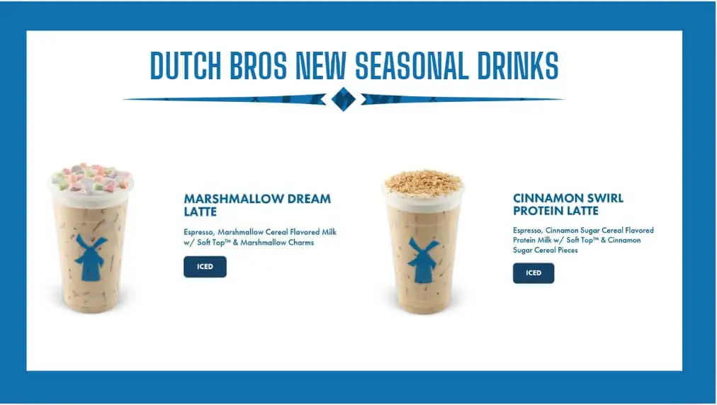 Dutch bros New Seasonal Drinks 2025